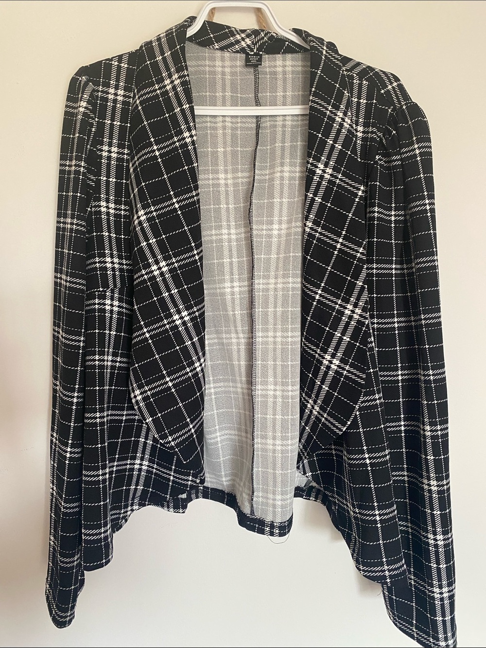NWOT🌈 SHEIN Curve Plaid Open-Front Women's Blazer - Picture 2 of 8